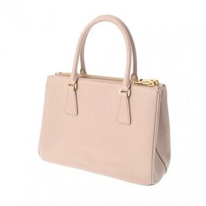Prada Beige Handbag Saffiano Pink Pink Tan Galleria